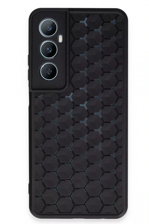 Realme C65 Kılıf Petek Silikon Kapak - Siyah