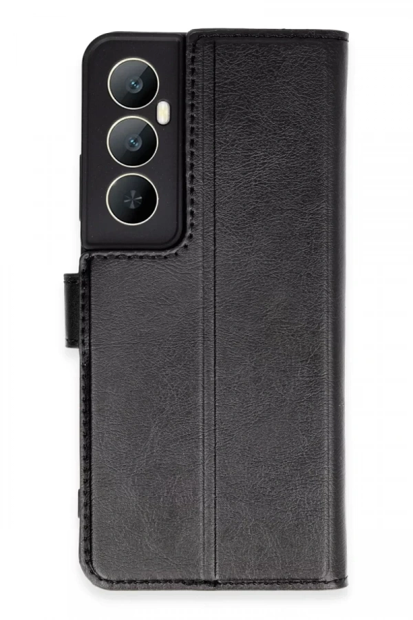 Realme C65 Kılıf Trend S Plus Kapaklı Kılıf - Siyah