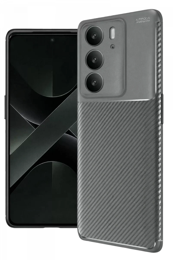 Realme C75 4G Auto Focus Karbon Kapak - Gri
