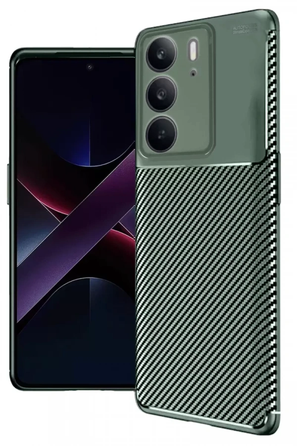 Realme C75 4G Auto Focus Karbon Kapak - Koyu Yeşil