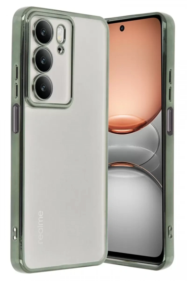 Realme C75 4G Kılıf Lensli Silikon - Yeşil