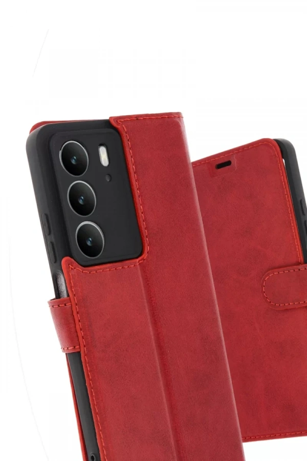 Realme C75 4G Trend S Plus Kapaklı Kılıf - Kırmızı