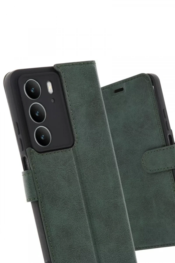 Realme C75 4G Trend S Plus Kapaklı Kılıf - Koyu Yeşil