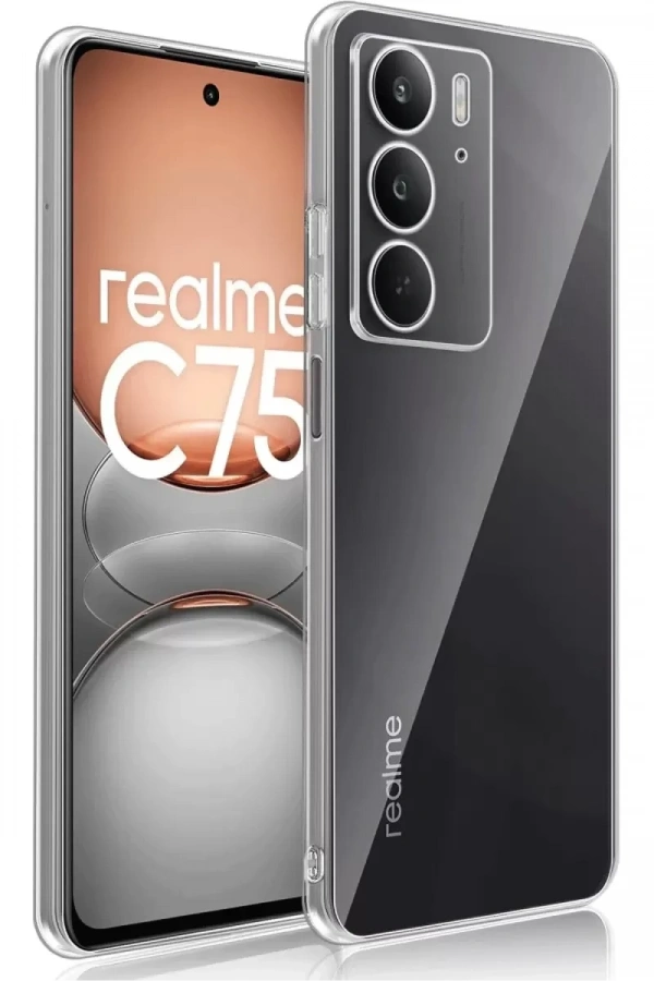 Realme C75 Kılıf Lüx Şeffaf Silikon
