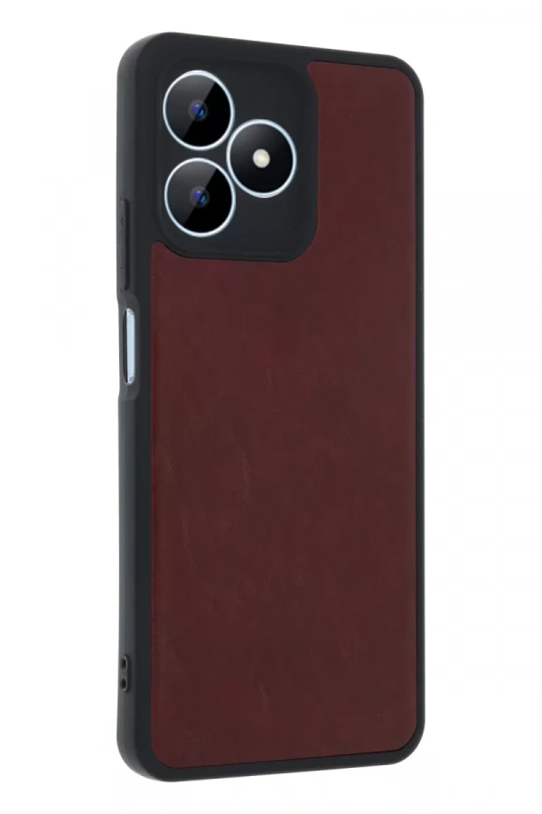 Realme Note 50 4G Kılıf Aras Deri Kapak - Bordo