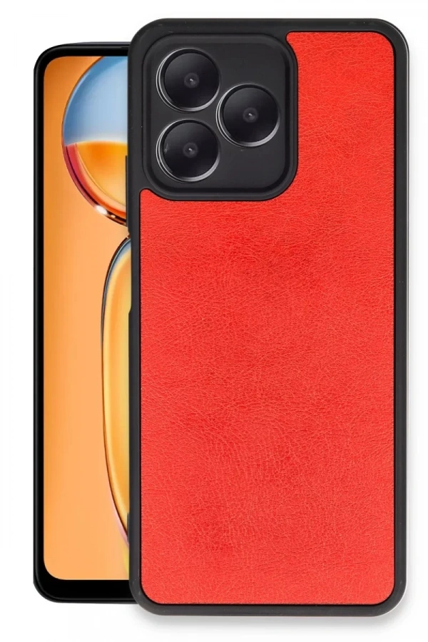 Realme Note 50 4G Kılıf Aras Deri Kapak - Kırmızı