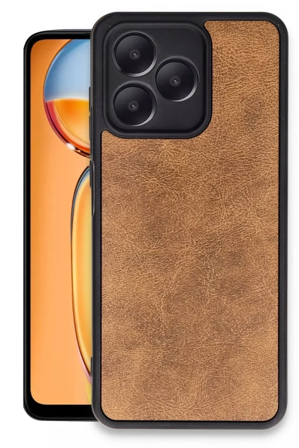 Realme Note 50 4G Kılıf Aras Deri Kapak - Taba