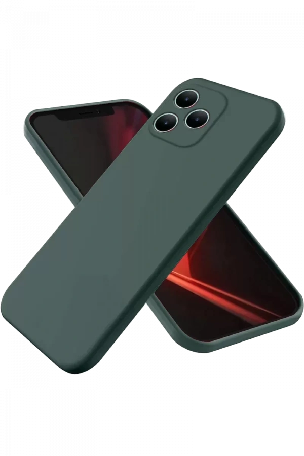Realme Note 50 4G Kılıf First Silikon - Koyu Yeşil