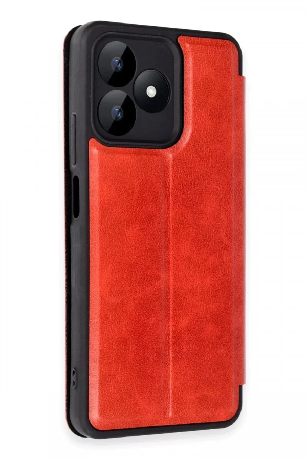 Realme Note 50 4G Kılıf Flip Cover - Kırmızı