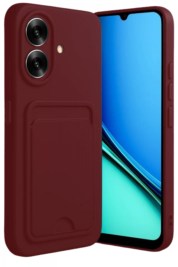 Realme Note 60 Kelvin Kartvizitli Silikon - Bordo