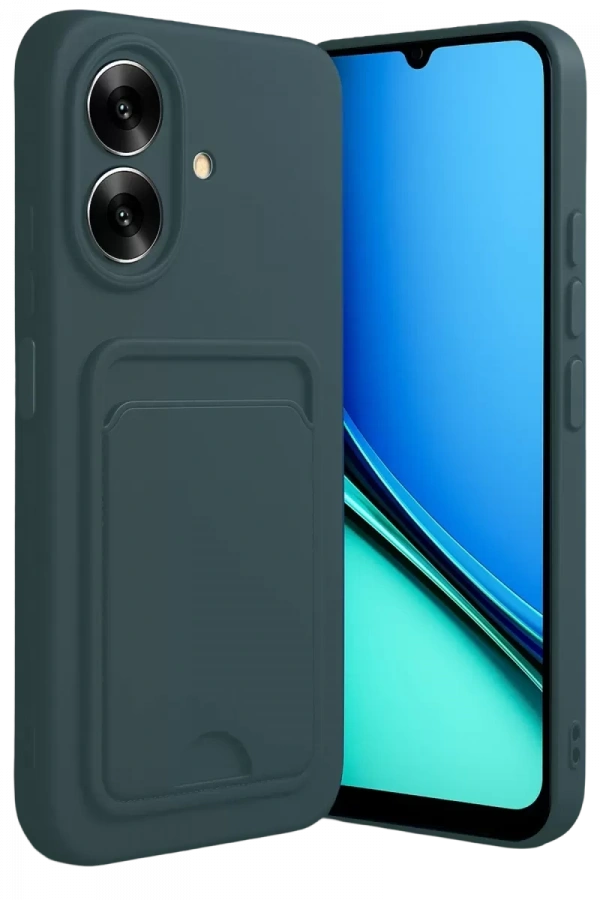 Realme Note 60 Kelvin Kartvizitli Silikon - Koyu Yeşil