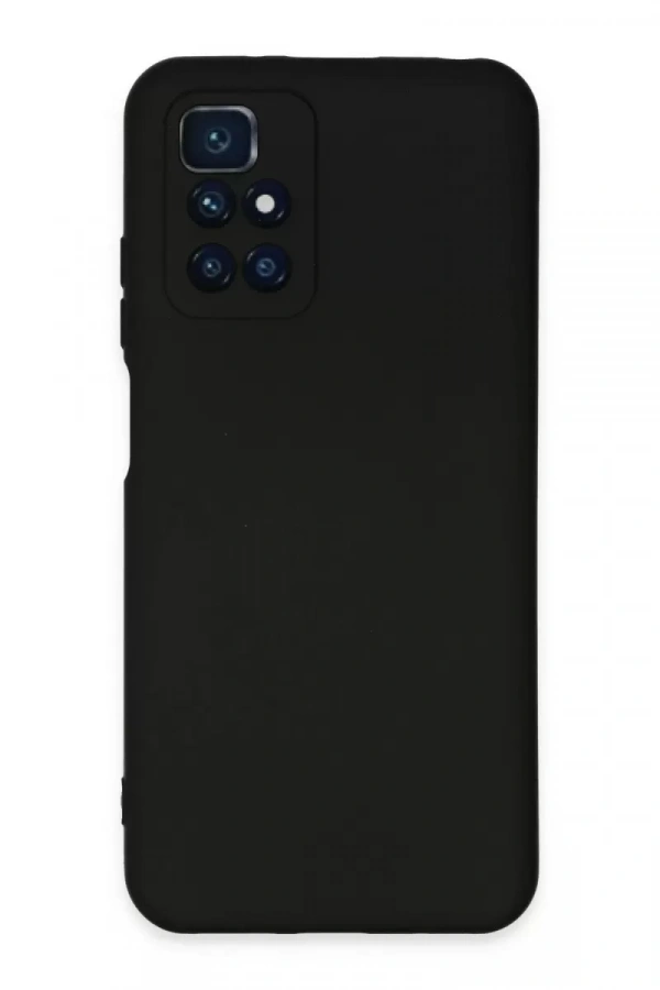Redmi 10 2022 Kılıf Nano içi Kadife Silikon - Siyah
