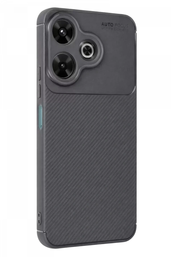 Redmi 13 4G Kılıf Auto Focus Karbon Kapak - Gri