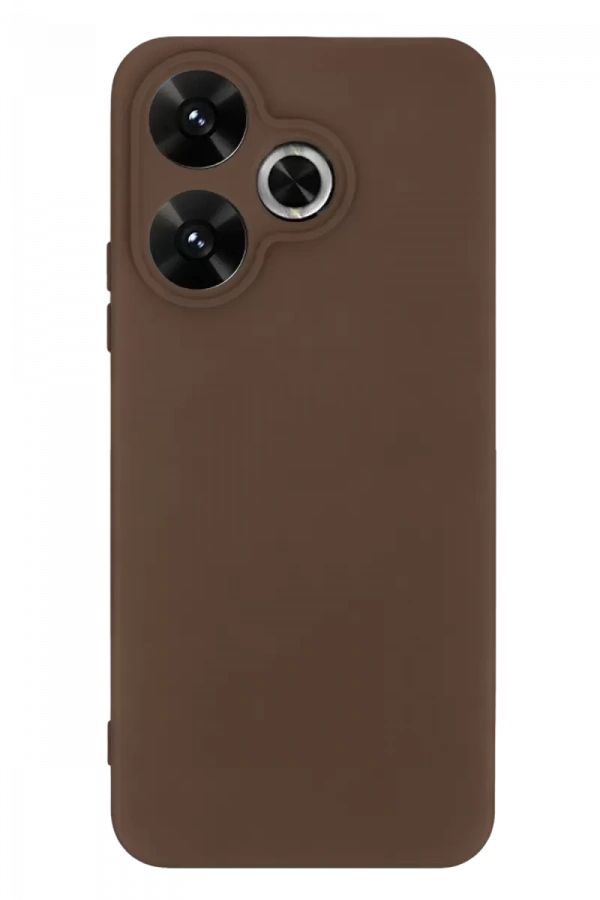 Redmi 13 4G Kılıf First Silikon - Kahverengi