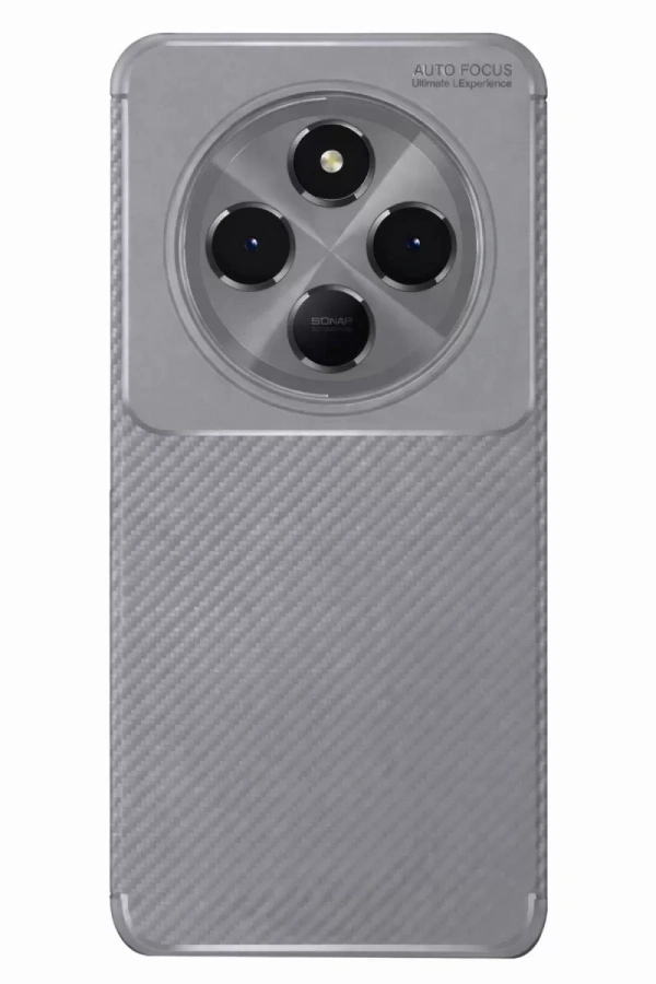 Redmi 14C Kılıf Auto Focus Karbon Kapak - Gri