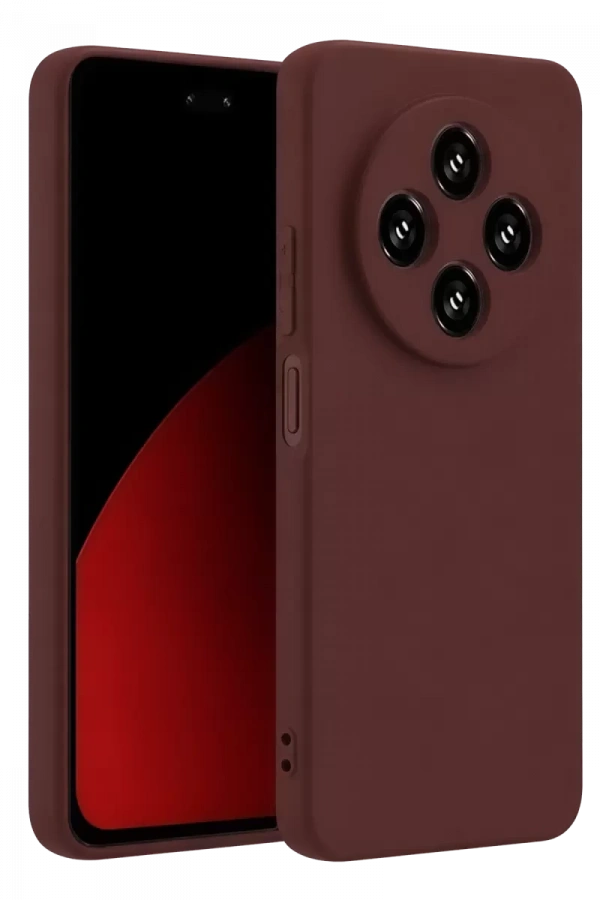 Redmi 14C Kılıf First Silikon - Bordo