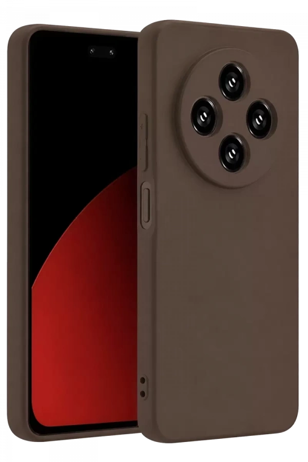 Redmi 14C Kılıf First Silikon - Kahverengi