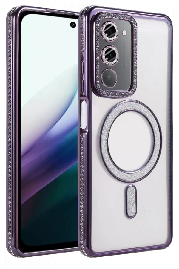 Redmi 15 4G Joke Simli Magneticsafe Kılıf - Derin Mor