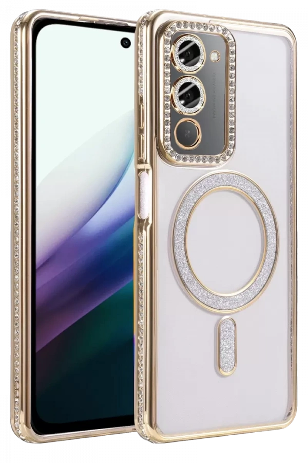 Redmi 15 4G Joke Simli Magneticsafe Kılıf - Gold