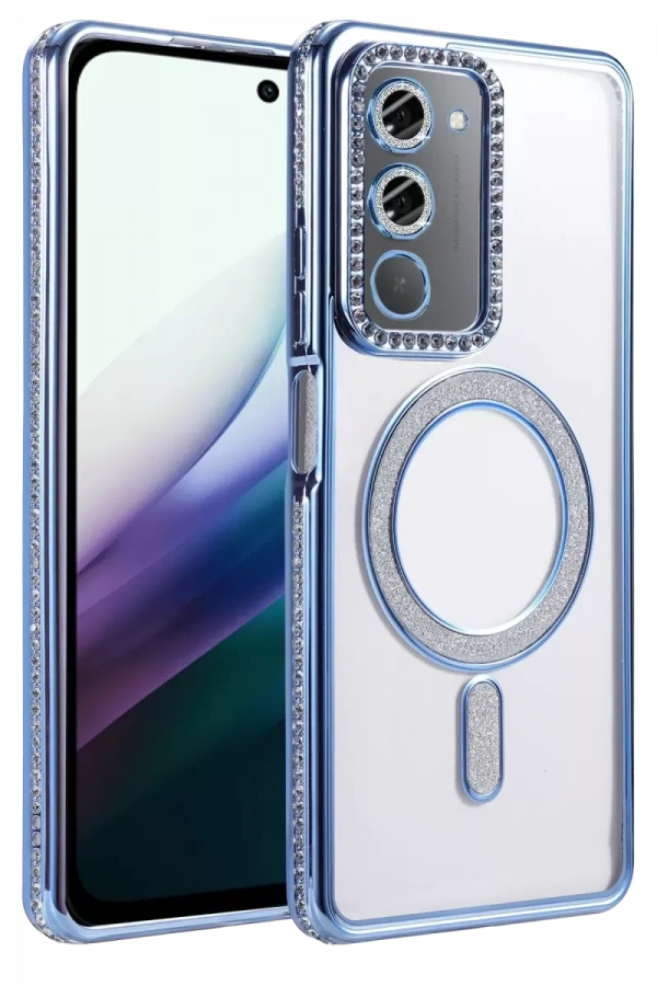 Redmi 15 4G Joke Simli Magneticsafe Kılıf - Mavi