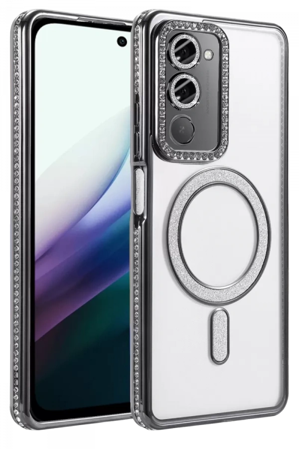 Redmi 15 4G Joke Simli Magneticsafe Kılıf - Siyah