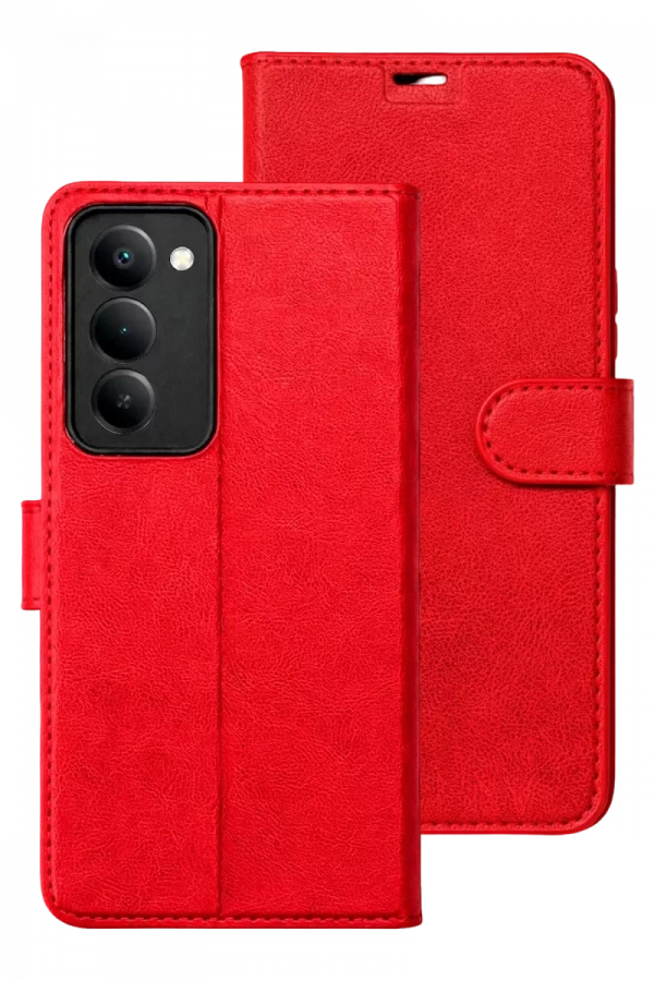 Redmi 15 5G Trend S Plus Kapaklı Kılıf - Kırmızı