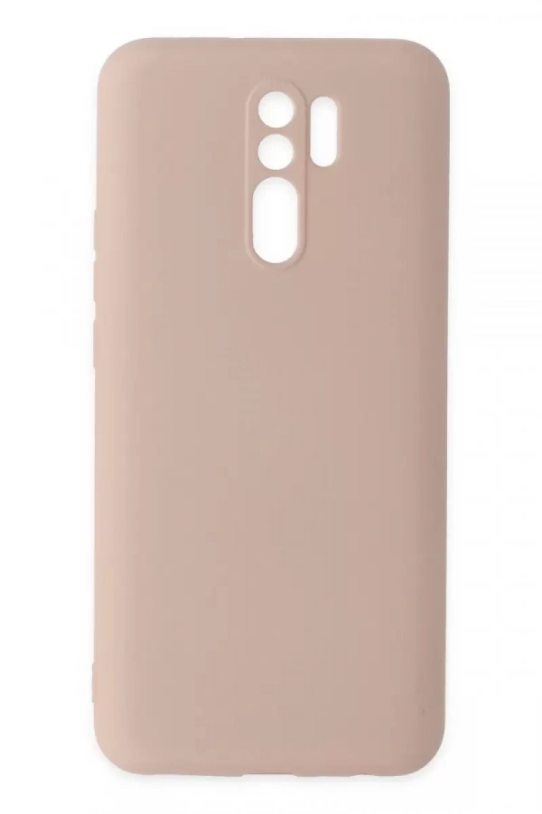Redmi 9 Kılıf Nano içi Kadife Silikon - Pudra