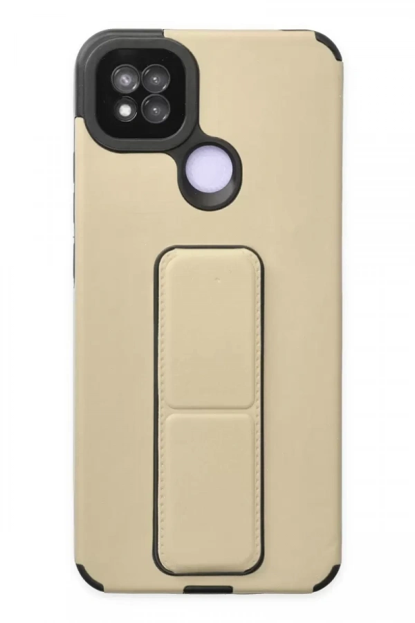Redmi 9C Kılıf Mega Standlı Silikon - Gold