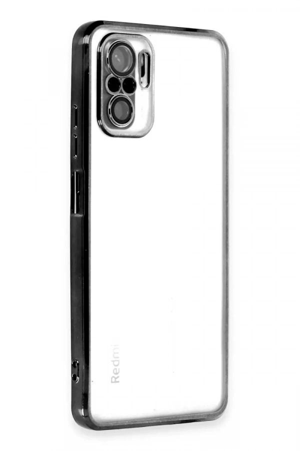 Redmi Note 10 Kılıf Lensli Silikon - Siyah