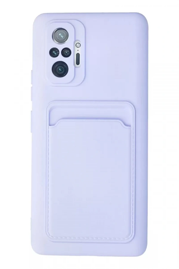 Redmi Note 10 Pro Kılıf Kelvin Kartvizitli Silikon - Lila