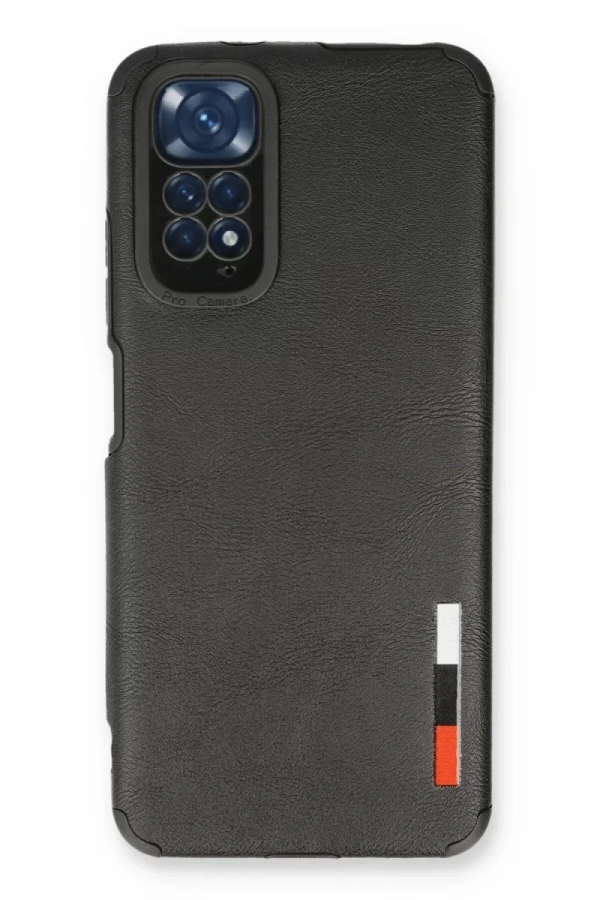 Redmi Note 11 Kılıf Loop Deri Silikon - Siyah