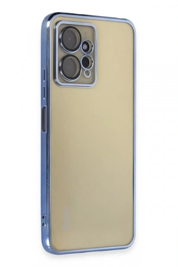 Redmi Note 12 4G Kılıf Lensli Silikon - Açık Mavi