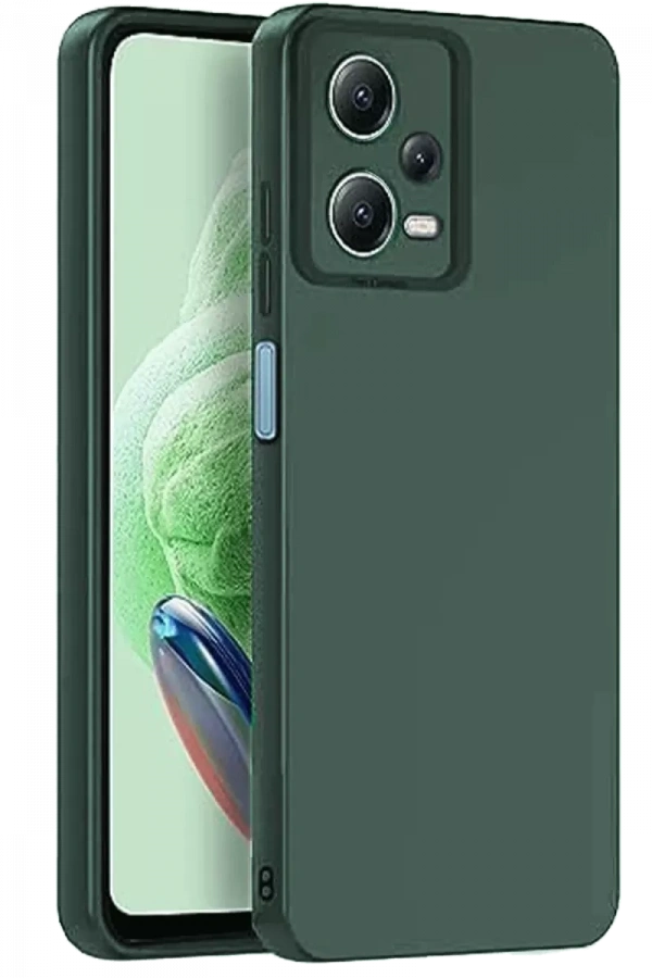 Redmi Note 12 Pro 5G Kılıf Nano içi Kadife Silikon - Koyu Yeşil
