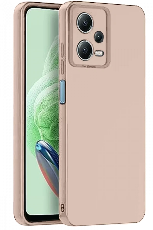 Redmi Note 12 Pro 5G Kılıf Nano içi Kadife Silikon - Pudra