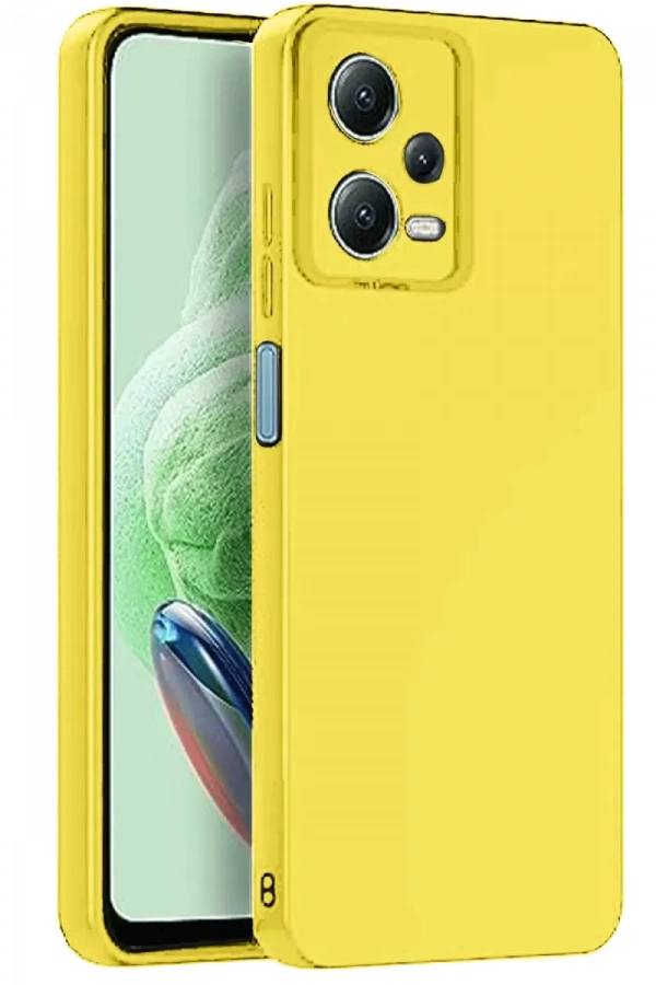 Redmi Note 12 Pro 5G Kılıf Nano içi Kadife Silikon - Sarı