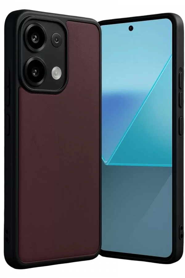 Redmi Note 13 Pro 4G Kılıf Aras Deri Kapak - Bordo
