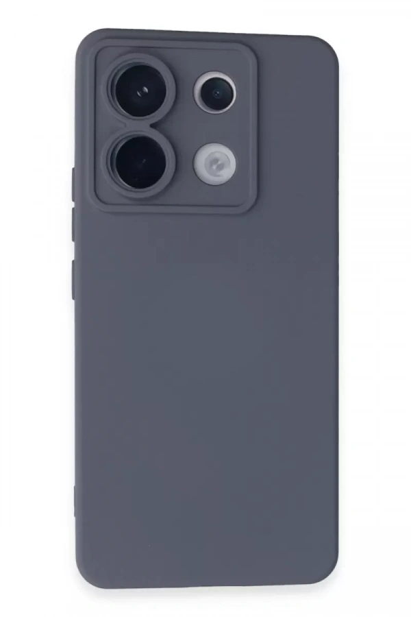 Redmi Note 13 Pro 5G Kılıf Nano içi Kadife Silikon - Gri