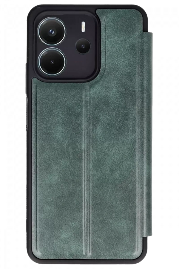 Redmi Note 14 4G Kılıf Flip Cover - Koyu Yeşil