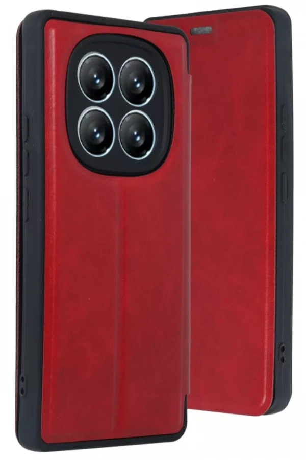 Redmi Note 14 Pro 4G Kılıf Flip Cover - Kırmızı