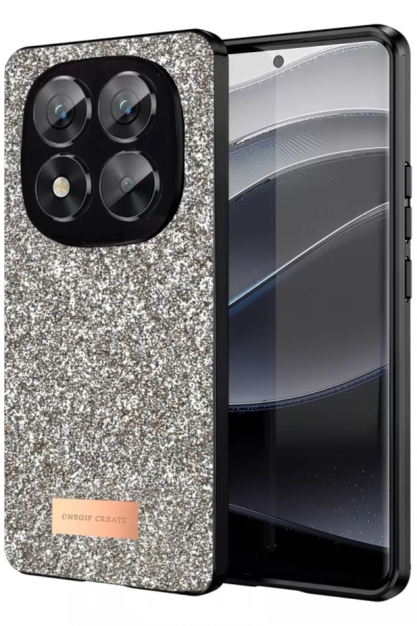 Redmi Note 14 Pro 5G Bright Simli Kapak - Gold
