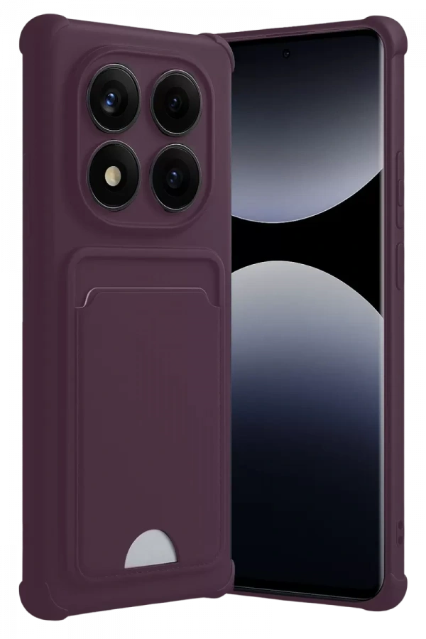 Redmi Note 14 Pro Plus Kelvin Kartvizitli Silikon - Derin Mor