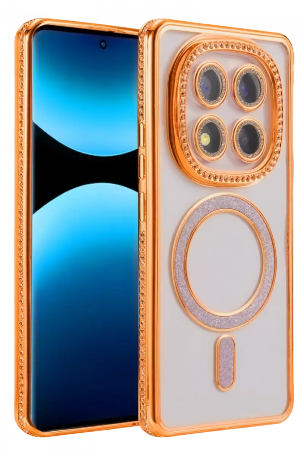 Redmi Note 15 4G Joke Simli Magneticsafe Kılıf - Turuncu