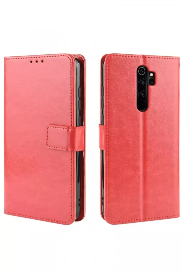Redmi Note 8 Pro Kılıf Trend S Plus Kapaklı Kılıf - Kırmızı