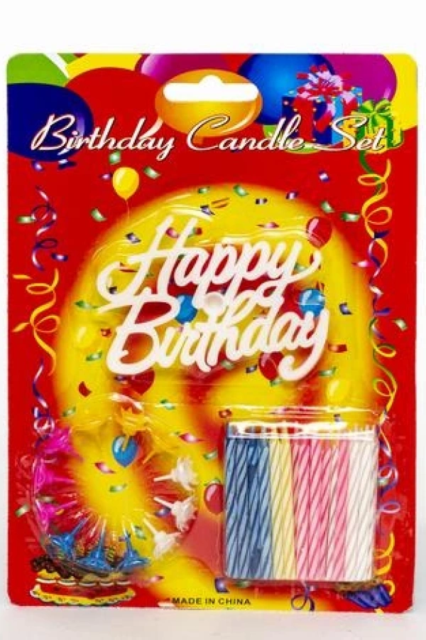 Rengarenk Happy Birthday Doğum Günü Mumları