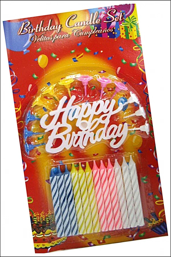 Rengarenk Happy Birthday Doğum Günü Mumları