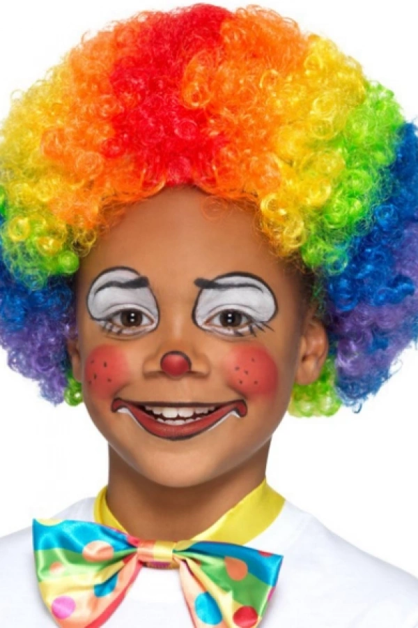 Rengarenk Kıvırcık Afro Peruk Bonus Saç