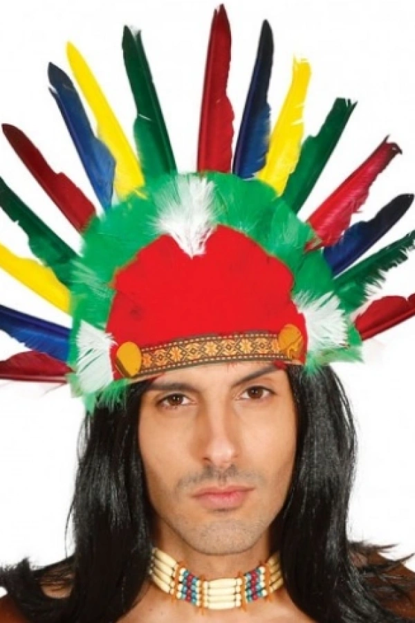 Renkli Kızılderili Başlığı Şapkası