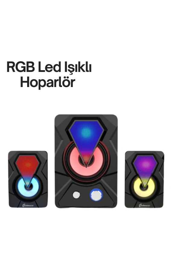 Renkli LED Işıklı Hoparlör