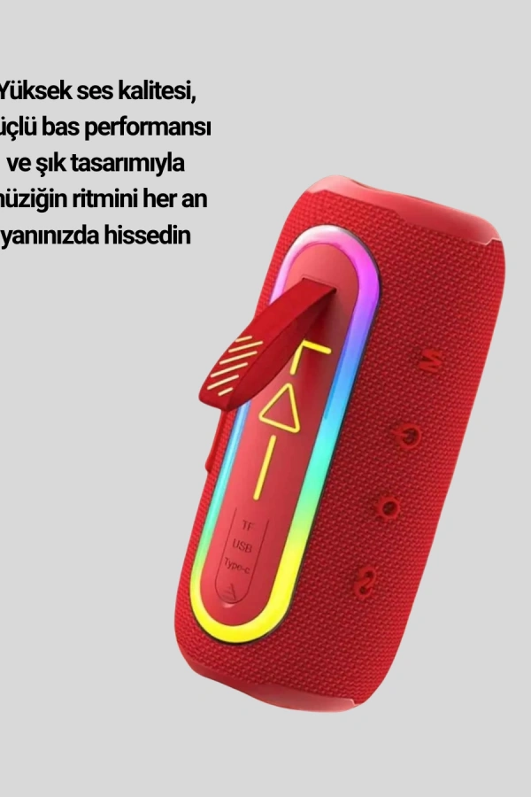 Renkli LED Işıklı Kablosuz Hoparlör IP67 Sertifikalı