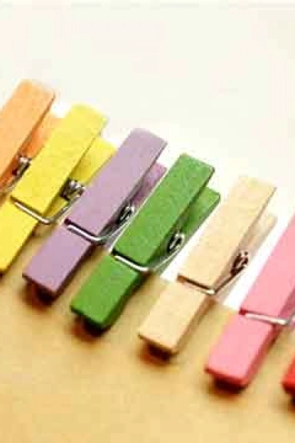 Renkli Mini Ahşap Mandal (100 Adet)